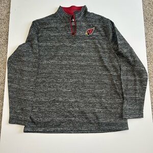 NFL Arizona Cardinals Gray and Red Team Apparel Pullover